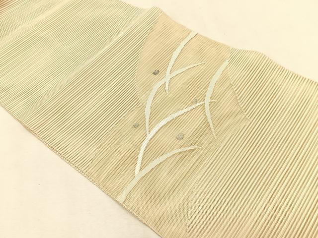 平和屋着物＊夏物　八寸名古屋帯　絽綴れ　露芝文　正絹　逸品　CABK1466fb