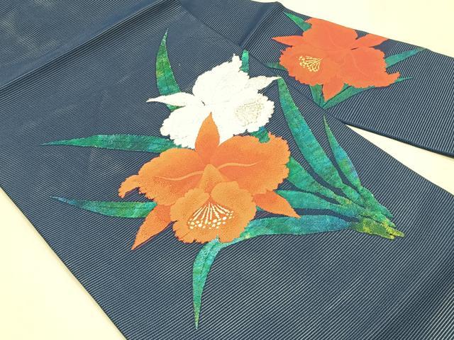 平和屋着物＊夏物　九寸名古屋帯　草花文　金銀糸　正絹　逸品　CABK1468fb