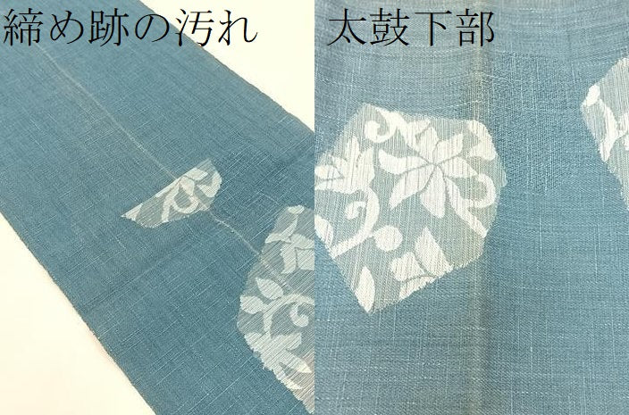 平和屋着物＊夏物　八寸名古屋帯　亀甲更紗花文　正絹　逸品　CABK1469fb