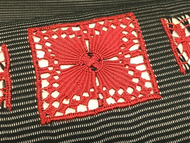 平和屋着物＊夏物　八寸名古屋帯　絽綴れ　横段花文　正絹　逸品　CABK1473fb