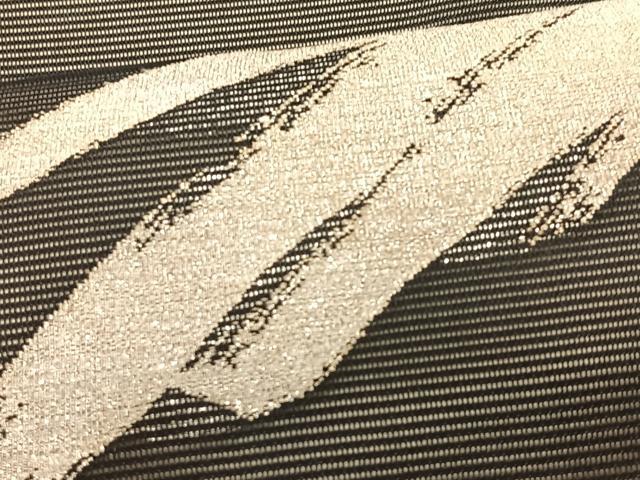 平和屋着物＊夏物　九寸名古屋帯　枝楓文　銀糸　正絹　逸品　CABK1477fb