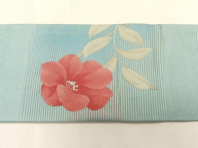 平和屋着物＊夏物　九寸名古屋帯　枝花文　正絹　逸品　CABK1479fb