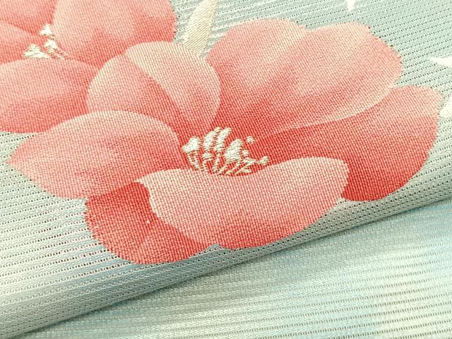 平和屋着物＊夏物　九寸名古屋帯　枝花文　正絹　逸品　CABK1479fb
