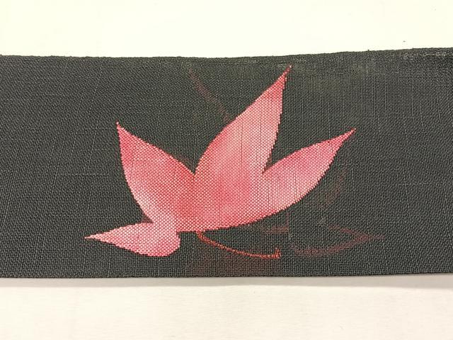 平和屋着物＊夏物　八寸名古屋帯　楓文　CABK1480fb