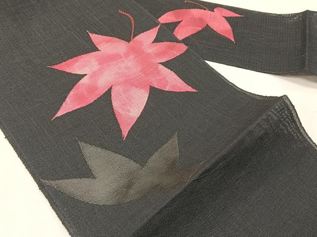 平和屋着物＊夏物　八寸名古屋帯　楓文　CABK1480fb