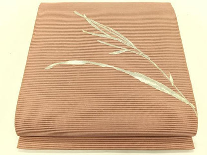 平和屋着物＊夏物　八寸名古屋帯　絽綴れ　枝葉文　正絹　逸品　CABK1481fb