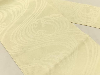 平和屋着物＊夏物　八寸名古屋帯　立波文　正絹　逸品　CABK1483fb