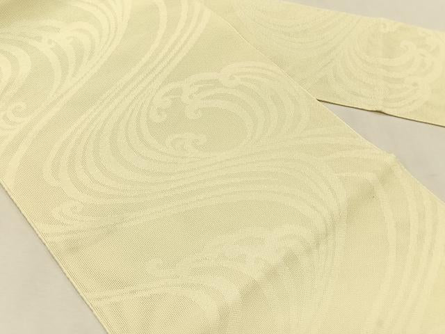 平和屋着物＊夏物　八寸名古屋帯　立波文　正絹　逸品　CABK1483fb