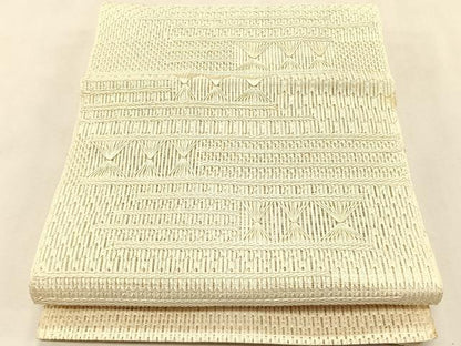 平和屋着物＊夏物　八寸名古屋帯　横段文　正絹　逸品　CABK1488fb