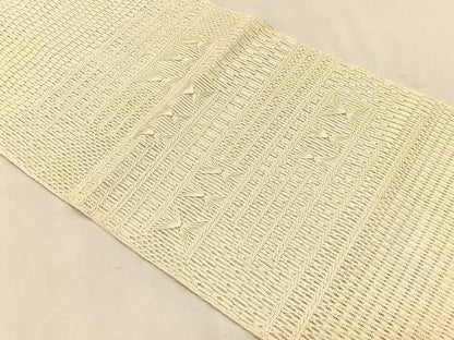 平和屋着物＊夏物　八寸名古屋帯　横段文　正絹　逸品　CABK1488fb