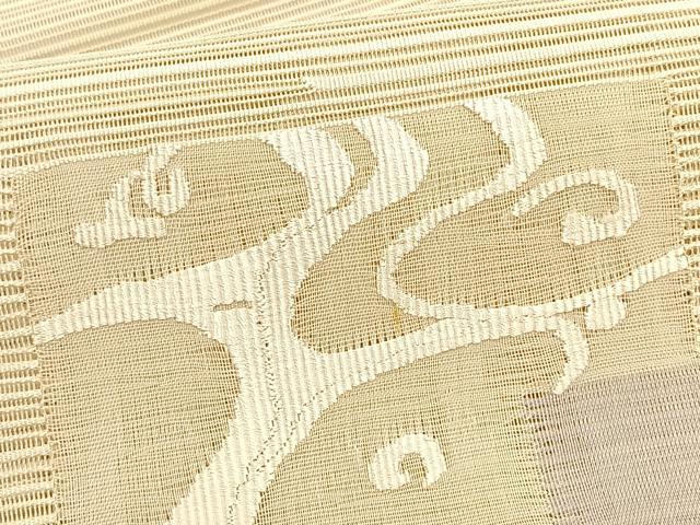 平和屋着物＊夏物　八寸名古屋帯　絽綴れ　草花文　正絹　逸品　CABK1489fb