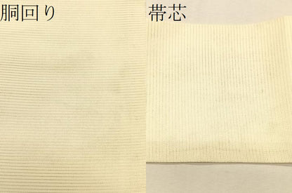 平和屋着物＊夏物　八寸名古屋帯　枝花文　銀糸　正絹　逸品　CABK1490fb