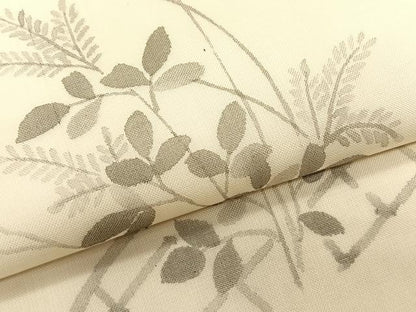 平和屋着物＊夏物　九寸名古屋帯　籬枝葉文　正絹　逸品　CABK1492fb
