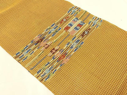 平和屋着物＊夏物　八寸名古屋帯　羅　抽象文様　正絹　逸品　CABK1497fb