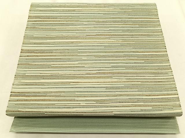 平和屋着物＊夏物　八寸名古屋帯　絽綴れ　横段文　金銀糸　正絹　逸品　CABK1498fb