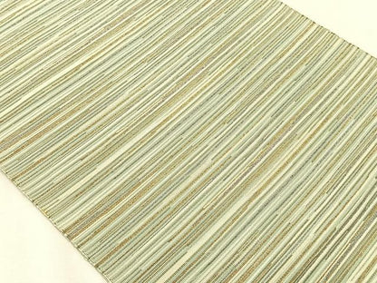 平和屋着物＊夏物　八寸名古屋帯　絽綴れ　横段文　金銀糸　正絹　逸品　CABK1498fb