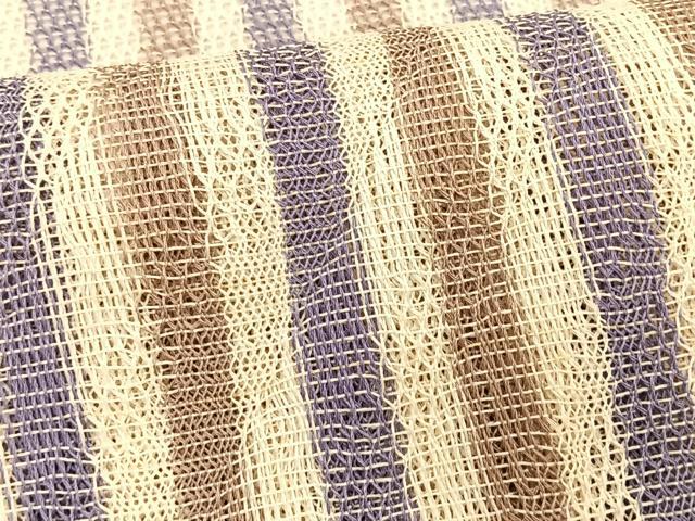 平和屋着物＊夏物　八寸名古屋帯　羅　間道　正絹　逸品　CABK1504fb