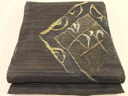 平和屋着物＊夏物　八寸名古屋帯　抽象文様　正絹　逸品　CABK1511fb