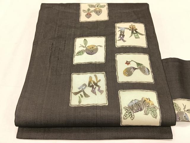 平和屋着物＊夏物　絹芭蕉　九寸名古屋帯　紅型　春夏秋冬　成り物　正絹　逸品　CABK1521fb