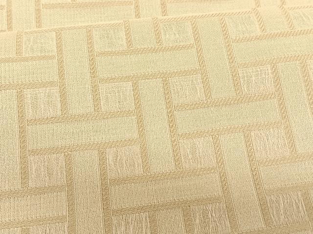 平和屋着物＊夏物　九寸名古屋帯　櫛織り　幾何学文様　正絹　逸品　CABK1527fb
