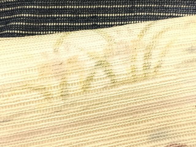 平和屋着物＊夏物　九寸名古屋帯　手描き　枝花文　金彩　正絹　逸品　CABK1529fb