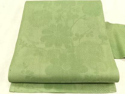 平和屋着物＊夏物　九寸名古屋帯　枝花文　夏虫色　正絹　逸品　CABK1532fb