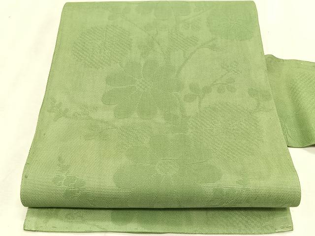 平和屋着物＊夏物　九寸名古屋帯　枝花文　夏虫色　正絹　逸品　CABK1532fb