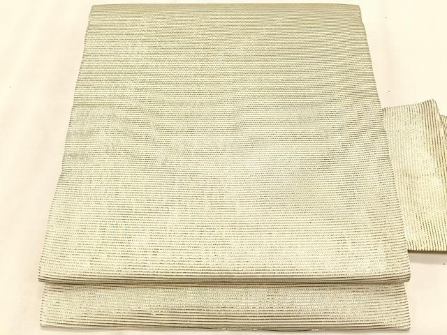 平和屋着物＊夏物　九寸名古屋帯　霞文　ラメ糸　正絹　逸品　CABK1535fb