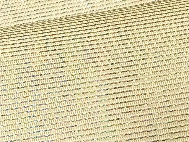 平和屋着物＊夏物　九寸名古屋帯　霞文　ラメ糸　正絹　逸品　CABK1535fb