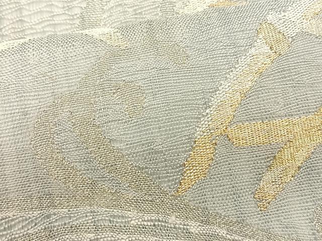 平和屋着物＊夏物　つけ帯　すくい織　籬立波文　金銀糸　正絹　逸品　CABK1536fb