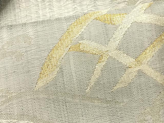 平和屋着物＊夏物　つけ帯　すくい織　籬立波文　金銀糸　正絹　逸品　CABK1536fb