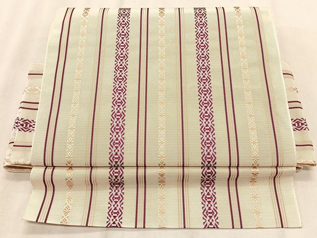 平和屋着物＊夏物　本場筑前博多織　ワンタッチつけ帯　紗献上　正絹　逸品　CABK1537fb