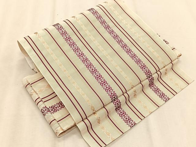 平和屋着物＊夏物　本場筑前博多織　ワンタッチつけ帯　紗献上　正絹　逸品　CABK1537fb