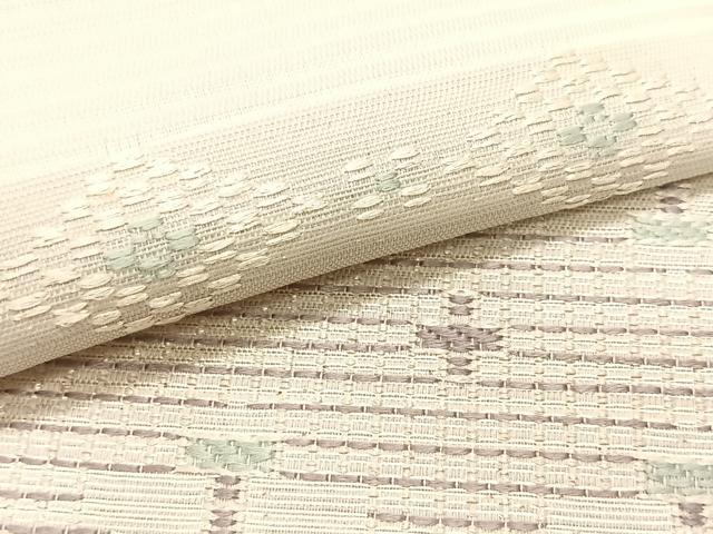 平和屋着物＊夏物　つけ帯　花織　横段抽象文様　正絹　逸品　CABK1538fb