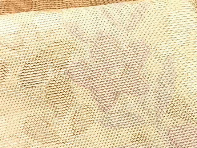 平和屋着物＊夏物　つけ帯　桔梗萩文　金糸　正絹　逸品　CABK1539fb