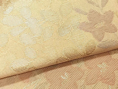 平和屋着物＊夏物　つけ帯　桔梗萩文　金糸　正絹　逸品　CABK1539fb