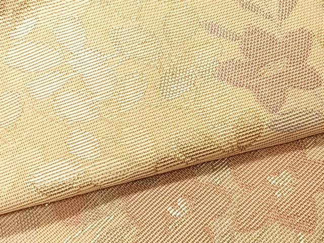 平和屋着物＊夏物　つけ帯　桔梗萩文　金糸　正絹　逸品　CABK1539fb