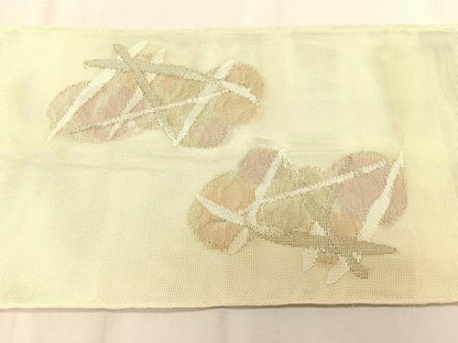 平和屋着物＊夏物　つけ帯　籬文　金銀糸　正絹　逸品　CABK1540fb