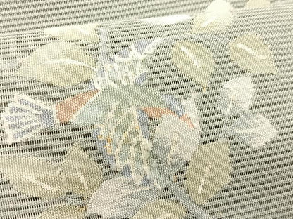 平和屋着物＊夏物　つけ帯　絽綴れ　枝花鳥文　正絹　逸品　CABK1541fb