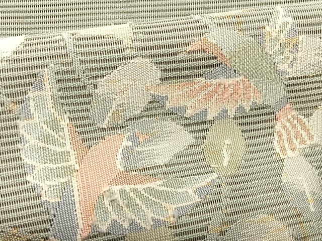 平和屋着物＊夏物　つけ帯　絽綴れ　枝花鳥文　正絹　逸品　CABK1541fb