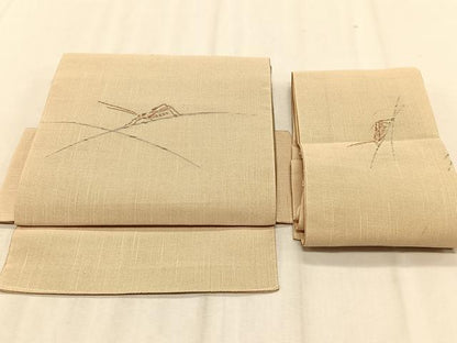 平和屋着物＊夏物　つけ帯　夏虫　銀糸　CABK1544fb