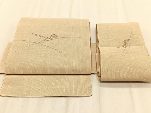 平和屋着物＊夏物　つけ帯　夏虫　銀糸　CABK1544fb