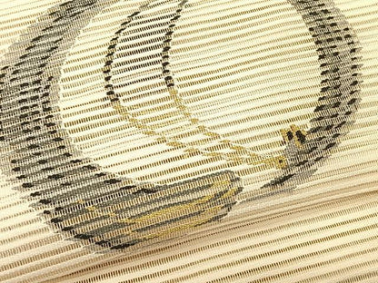 平和屋着物＊夏物　つけ帯　絽綴れ　抽象文様　金糸　正絹　逸品　CABK1546fb