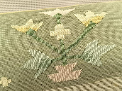 平和屋着物＊夏物　つけ帯　絽綴れ　横段花文　正絹　逸品　CABK1548fb