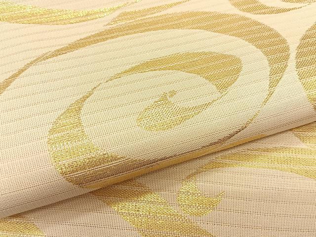 平和屋着物＊夏物　つけ帯　流水文　金糸　正絹　逸品　CABK1549fb