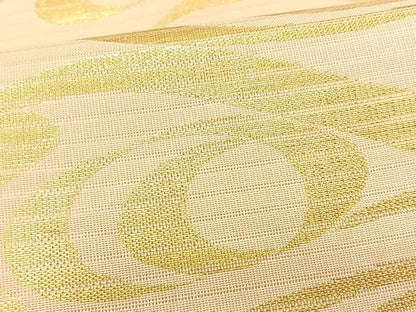平和屋着物＊夏物　つけ帯　流水文　金糸　正絹　逸品　CABK1549fb