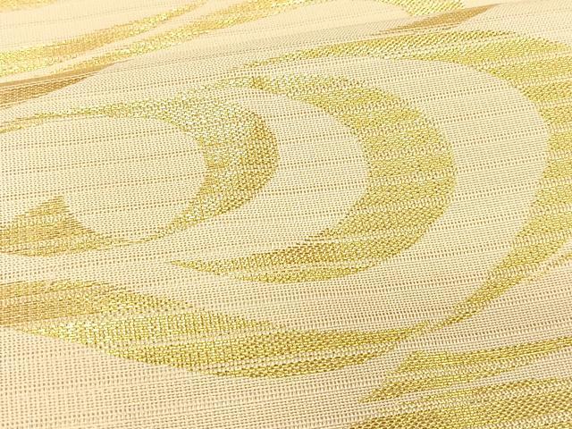 平和屋着物＊夏物　つけ帯　流水文　金糸　正絹　逸品　CABK1549fb