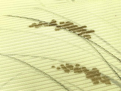 平和屋着物＊夏物　九寸名古屋帯　作家物　手描き　刺繍　稲穂　正絹　逸品　CABK1559fb