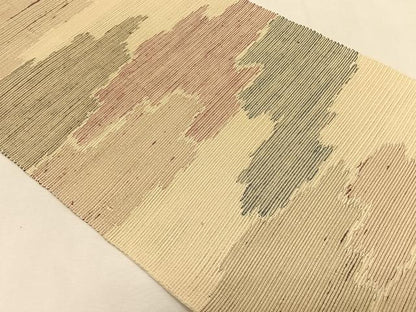 平和屋着物＊夏物　八寸名古屋帯　抽象文様　正絹　逸品　CABK1573fb