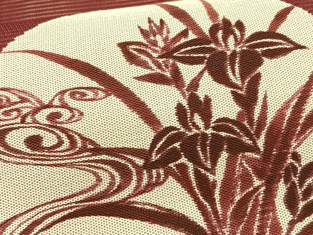 平和屋着物＊夏物　九寸開き名古屋帯　流水杜若　正絹　逸品　CABK1576fb